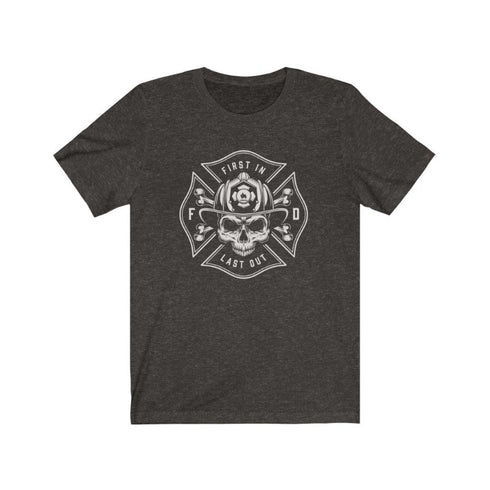 Firefighter Last  Out Jersey Short Sleeve Tee